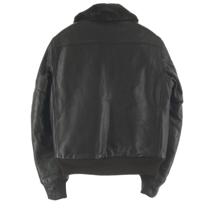 【中古品】【メンズ】 L.L.BEAN エルエルビーン G-1 FLIGHT JACKET フライトジャケット 上着 BROWN ※ほつれ・汚れ・シミあり 145-261030-io-08-fuzh サイズ：42 カラー：ブラウン 万代Net店