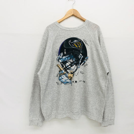 【中古品】【メンズ】 TULTEX タルテックス プリントスウェット 90’s 長袖 トップス 146-240416-hn-02-fur サイズ：3XLT カラー：グレー 万代Net店