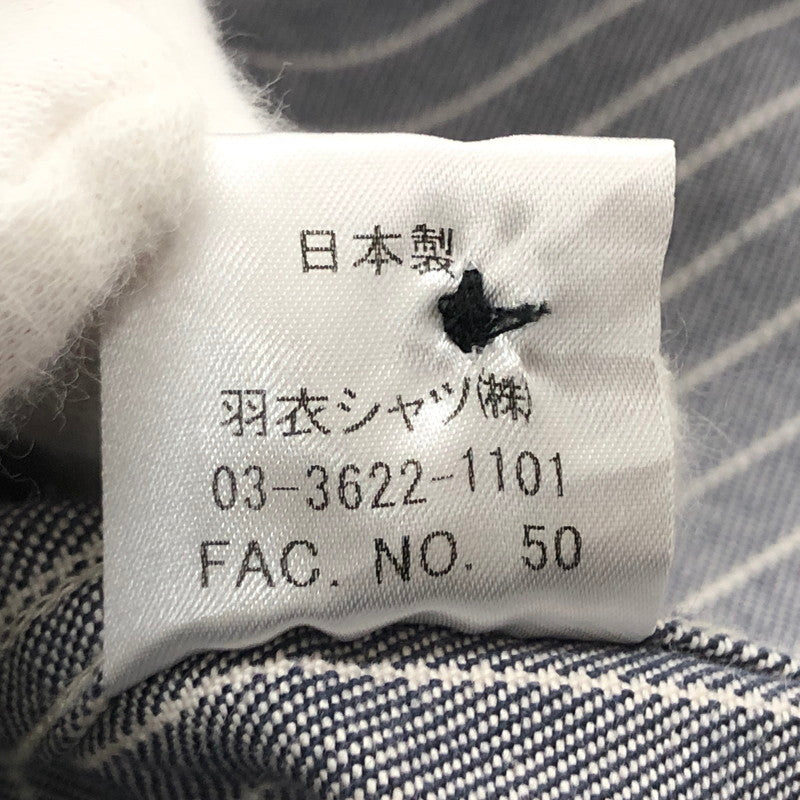 【中古品】【メンズ】  MACBATROS マクバトロス 羽衣シャツ カジュアルシャツ 長袖 トップス 145-240422-hn-05-fur サイズ：L カラー：ネイビー系 万代Net店