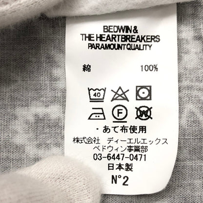 【中古品】【メンズ】 BEDWIN & THE HEARTBREAKERS ベドウィンアンドザハートブレイカーズ  S/S 半袖 ペイズリー柄シャツ カジュアルシャツ トップス 142-240722-hn-05-fur サイズ：不明 カラー：グレー系 万代Net店