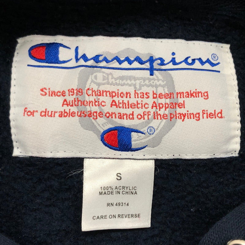 【現状渡し品】【メンズ】 Champion チャンピオン SYRACUSE シラキュース カレッジロゴ スウェット パーカー 長袖 トップス 146-240509-hn-01-fur サイズ：S カラー：ネイビー 万代Net店