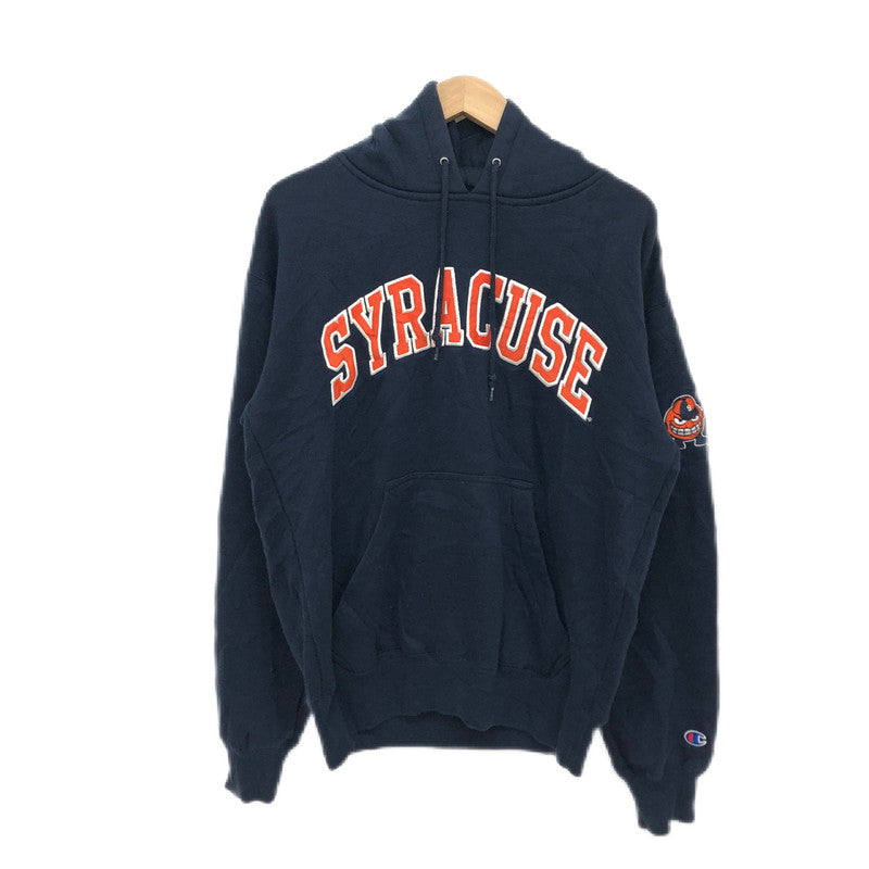 【現状渡し品】【メンズ】 Champion チャンピオン SYRACUSE シラキュース カレッジロゴ スウェット パーカー 長袖 トップス 146-240509-hn-01-fur サイズ：S カラー：ネイビー 万代Net店