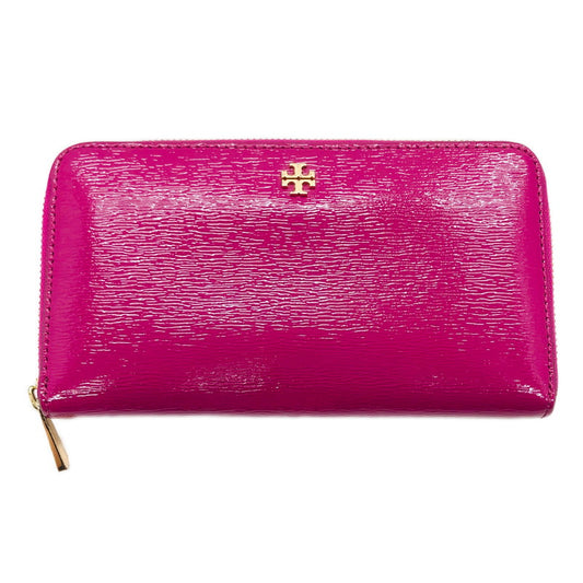 【現状渡し品】【レディース】 Tory Burch トリーバーチ ラウンドファスナー ロングウォレット 長財布 財布  200-240824-hn-01-fur カラー：ピンク系 万代Net店