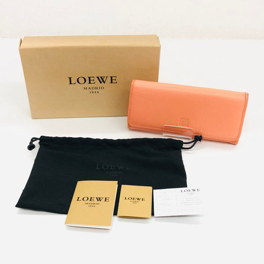 【現状渡し品】【レディース】 LOEWE ロエベ コンチネンタルウォレット 長財布 財布 181-240813-hn-03-fur カラー：ピンク 万代Net店