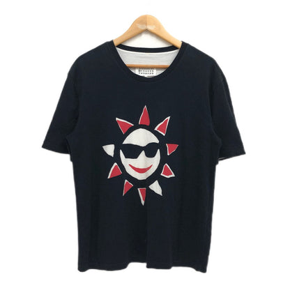 【中古品】【メンズ】 MAISON MARGIELA メゾン マルジェラ Printed tee SUN プリント ティーシャツ サン 半袖 トップス 141-241025-hn-05-fur サイズ：44 カラー：ブラック 万代Net店