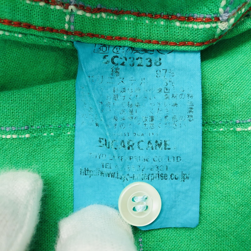 【中古品】【メンズ】 SUGAR CANE シュガーケーン SC23238 長袖シャツ カジュアルシャツ トップス 145-240526-hn-08-fur サイズ：M カラー：グリーン 万代Net店