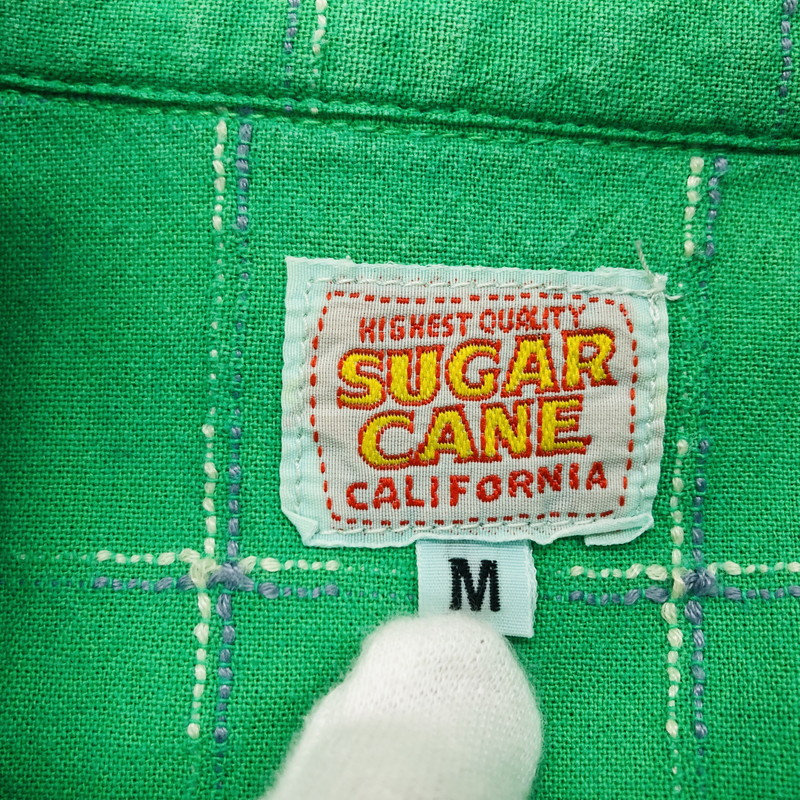 【中古品】【メンズ】 SUGAR CANE シュガーケーン SC23238 長袖シャツ カジュアルシャツ トップス 145-240526-hn-08-fur サイズ：M カラー：グリーン 万代Net店