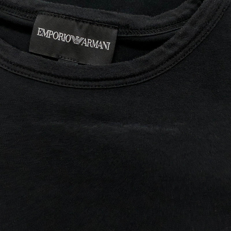 【中古品】【メンズ】 Emporio Armani エンポリオ・アルマーニ Tシャツ 半袖 トップス  141-240615-hn-03-fur サイズ：S カラー：ブラック 万代Net店