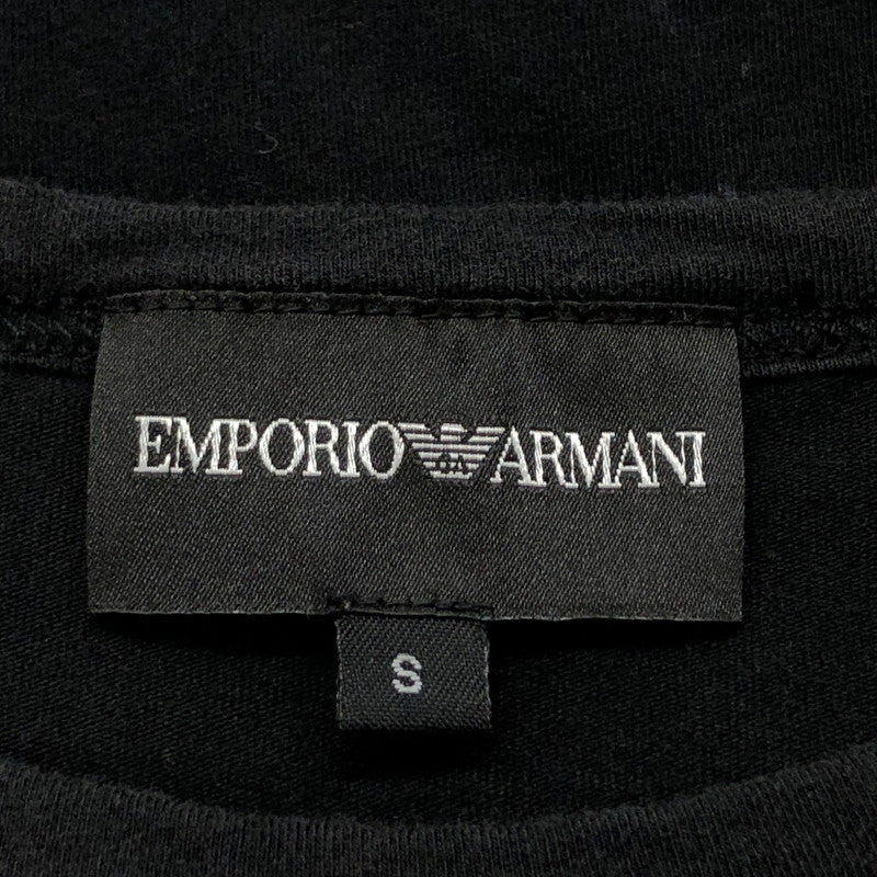 【中古品】【メンズ】 Emporio Armani エンポリオ・アルマーニ Tシャツ 半袖 トップス  141-240615-hn-03-fur サイズ：S カラー：ブラック 万代Net店