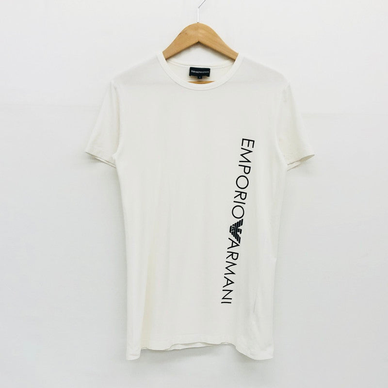 【中古美品】【メンズ】 Emporio Armani エンポリオ・アルマーニ Tシャツ 半袖 トップス  141-240614-hn-02-fur サイズ：S カラー：ホワイト 万代Net店