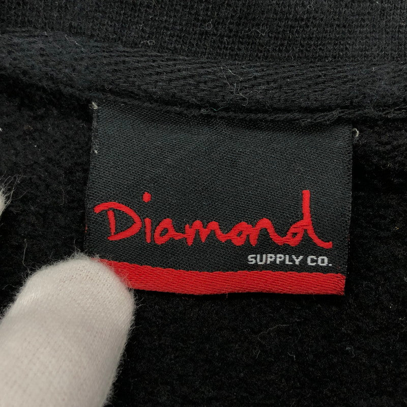 【現状渡し品】【メンズ】 diamond supply co ダイアモンドサプライ クルーネック グラフィック クラリティデザイン スウェット 長袖 トップス 147-240505-hn-04-fur サイズ：不明 カラー：ブラック 万代Net店