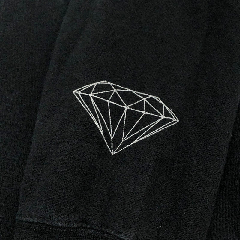 【現状渡し品】【メンズ】 diamond supply co ダイアモンドサプライ クルーネック グラフィック クラリティデザイン スウェット 長袖 トップス 147-240505-hn-04-fur サイズ：不明 カラー：ブラック 万代Net店