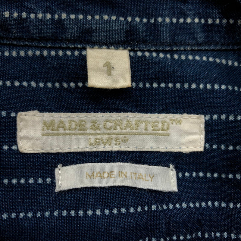 【中古品】【メンズ】 Levi's リーバイス MADE&CRAFTED メイドアンドクラフテッド 長袖シャツ カジュアルシャツ トップス 145-240512-hn-04-fur サイズ：1 カラー：インディゴ 万代Net店