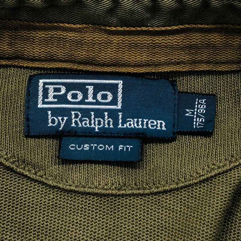 【ジャンク品】【メンズ】 RALPH LAUREN ラルフローレン 長袖 ポロシャツ トップス 145-240526-hn-09-fur サイズ：M カラー：カーキ系 万代Net店