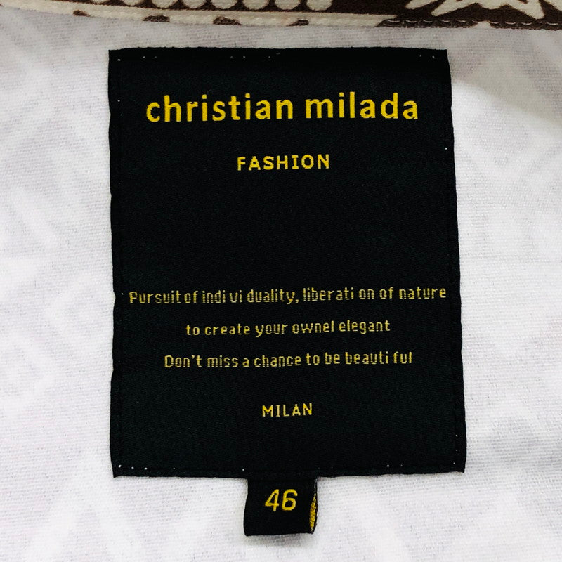 【中古美品】【メンズ】 CHRISTIAN MILADA クリスチャンミラダ ジャケット カジュアルシャツ 長袖 トップス 142-240520-hn-03-fur サイズ：46 カラー：ブラウン系 万代Net店