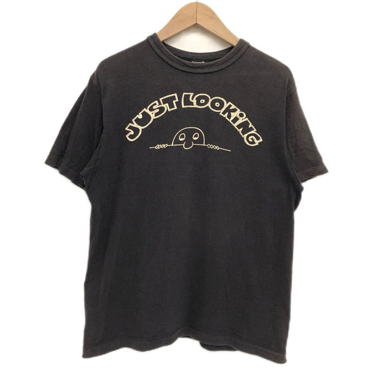 【現状渡し品】【メンズ】 WARE HOUSE&CO. ウェアハウス JUST LOOKING ジャストルッキング Tシャツ 半袖 トップス 147-240610-hn-07-fur サイズ：L カラー：スミクロ 万代Net店