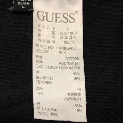 【中古品】【メンズ】 Guess ゲス 左胸ロゴ トレーナー スウェット 長袖 トップス 142-240601-hn-06-fur サイズ：L カラー：ブラック 万代Net店