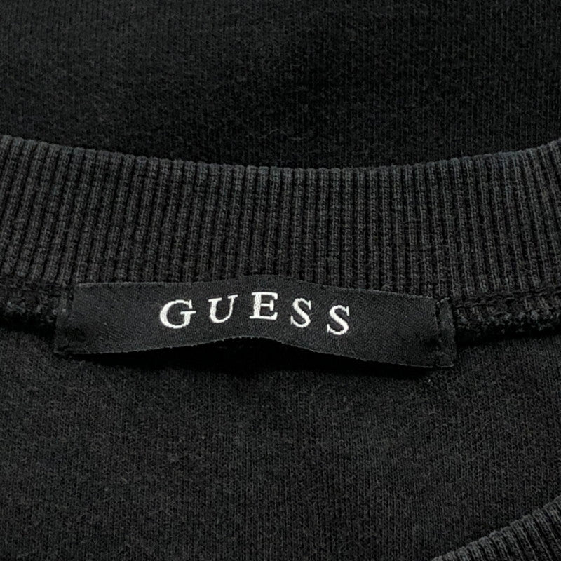 【中古品】【メンズ】 Guess ゲス 左胸ロゴ トレーナー スウェット 長袖 トップス 142-240601-hn-06-fur サイズ：L カラー：ブラック 万代Net店