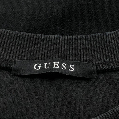 【中古品】【メンズ】 Guess ゲス 左胸ロゴ トレーナー スウェット 長袖 トップス 142-240601-hn-06-fur サイズ：L カラー：ブラック 万代Net店