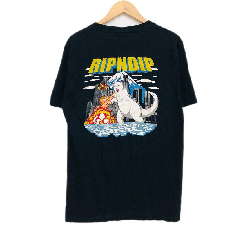 【中古品】【メンズ】 RIPNDIP リップンディップ バックプリント Tシャツ 半袖 トップス 146-240621-hn-01-fur サイズ：M カラー：ブラック 万代Net店