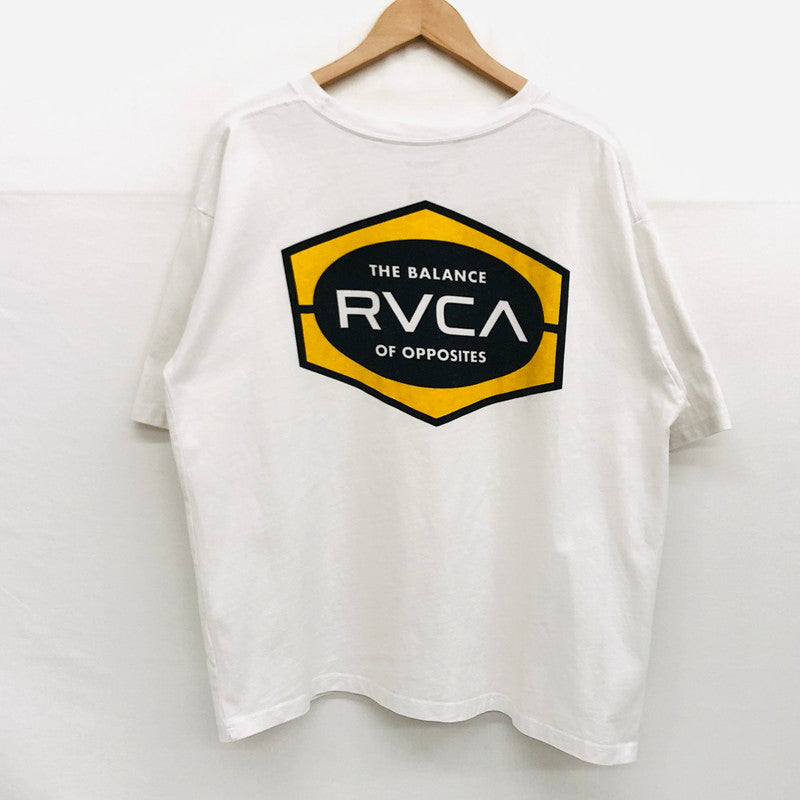 【中古品】【メンズ】 RVCA ルーカ 半袖シャツ ティーシャツ トップス 142-240714-hn-05-fur サイズ：M カラー：ホワイト 万代Net店