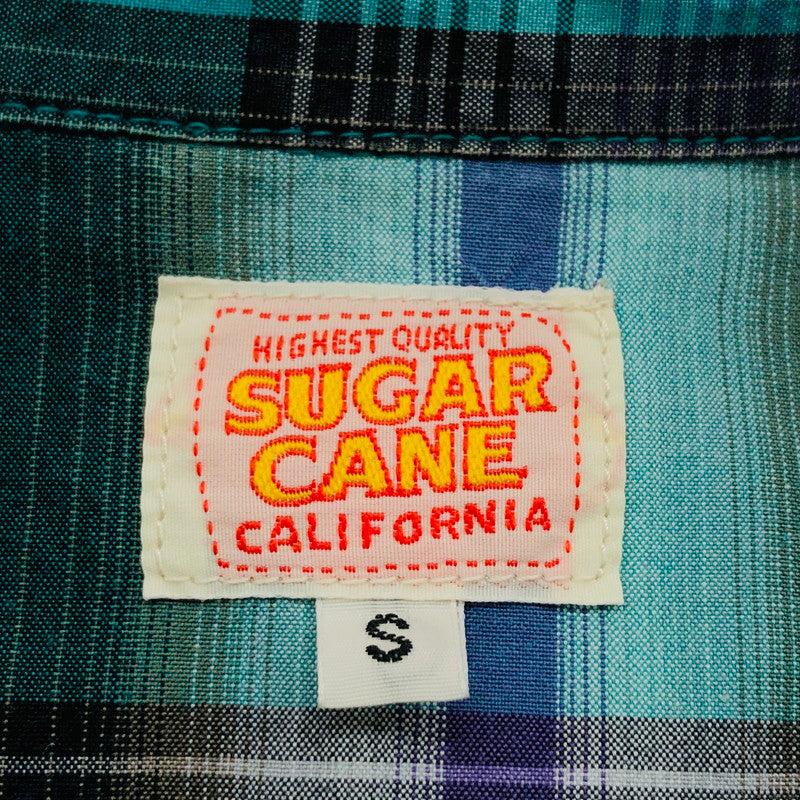 【中古品】【メンズ】 SUGAR CANE シュガーケーン チェック柄シャツ カジュアルシャツ 長袖 トップス 145-240723-hn-07-fur サイズ：S カラー：グリーン系 万代Net店