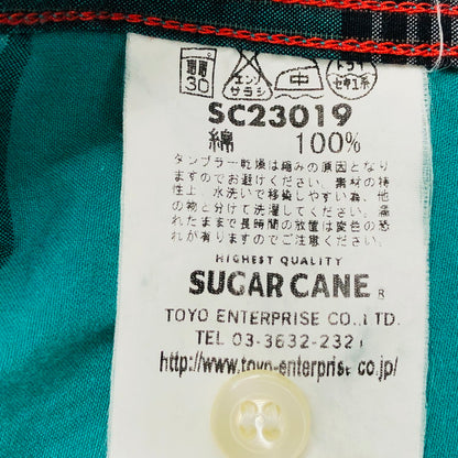 【中古品】【メンズ】 SUGAR CANE シュガーケーン チェック柄シャツ カジュアルシャツ 長袖 トップス 145-240723-hn-07-fur サイズ：S カラー：グリーン系 万代Net店