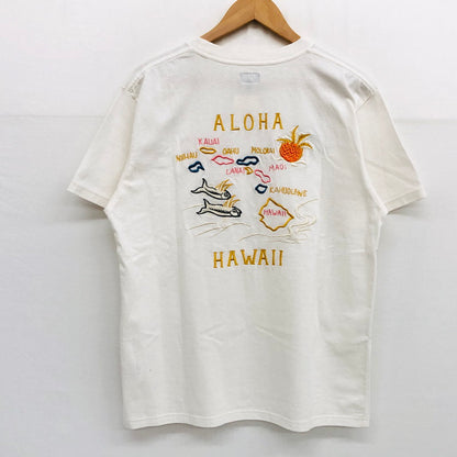 【中古品】【メンズ】 テーラー東洋 テーラートウヨウ SUKA T-SHIRT ALOHA HAWAII TT78774 スカTシャツ アロハハワイ 刺繡 半袖 トップス 145-240818-hn-03-fur サイズ：M カラー：ホワイト 万代Net店