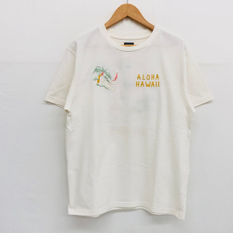 【中古品】【メンズ】 テーラー東洋 テーラートウヨウ SUKA T-SHIRT ALOHA HAWAII TT78774 スカTシャツ アロハハワイ 刺繡 半袖 トップス 145-240818-hn-03-fur サイズ：M カラー：ホワイト 万代Net店