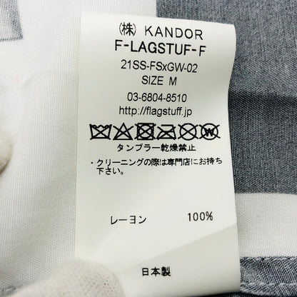 【中古美品】【メンズ】 F-LAGSTUF-F フラグスタフ × GAVIN WATSON ギャビン・ワトソン 長袖シャツ カジュアルシャツ トップス 140-240823-hn-07-fur サイズ：M カラー：ブラック/ホワイト 万代Net店