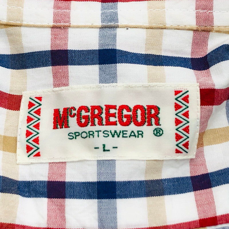 【中古品】【メンズ】 McGregor マックレガー 90's チェックシャツ カジュアルシャツ 半袖 トップス 146-240901-hn-08-fur サイズ：L カラー：マルチカラー 万代Net店