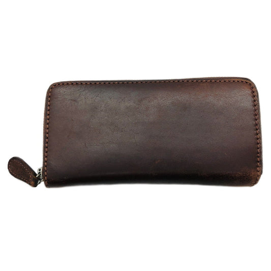 【中古品】【メンズ】 SAAD サード LEATHER LONG WALLET レザー ロングウォレット 長財布 財布 200-241010-hn-06-fur カラー：ブラウン 万代Net店