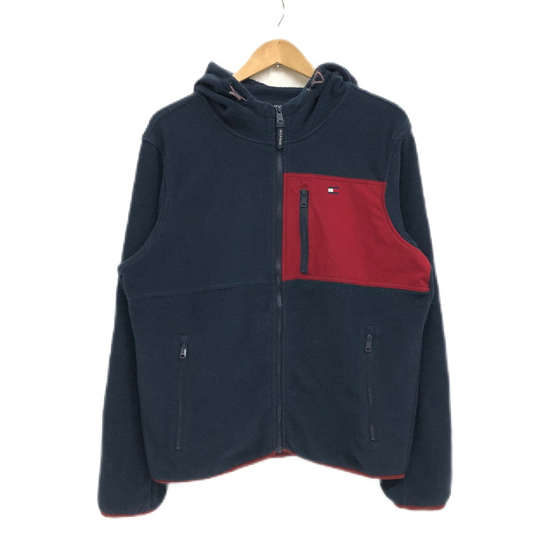 【中古品】【メンズ】 TOMMY HILFIGER トミーヒルフィガー Fleece HOOIE 151AF238 フリースフーディー パーカー ジャケット アウター 147-241115-hn-03-fur サイズ：M カラー：ネイビー/レッド 万代Net店