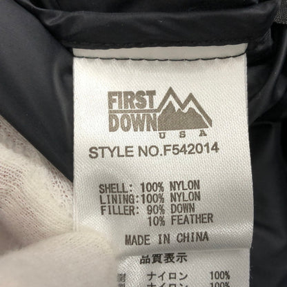 【中古品】【メンズ】 FIRST DOWN ファーストダウン LIGHT BUBBLE DOWN JKT F542014 ライトバブル ダウンジャケット アウター 147-241120-hn-04-fur サイズ：XL カラー：ブラック/ブルー 万代Net店