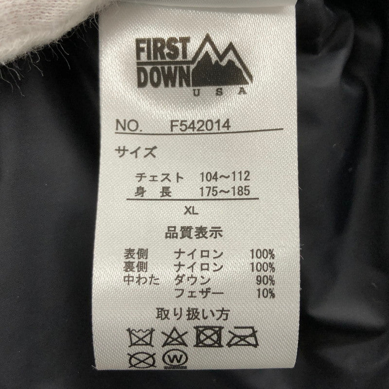 【中古品】【メンズ】 FIRST DOWN ファーストダウン LIGHT BUBBLE DOWN JKT F542014 ライトバブル ダウンジャケット アウター 147-241120-hn-04-fur サイズ：XL カラー：ブラック/ブルー 万代Net店