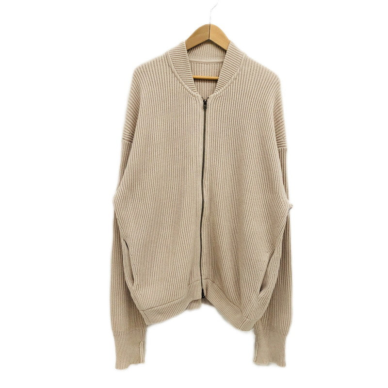 【中古品】【メンズ】 crepuscule クレプスキュール RIB STITCH ZIP CARDIGAN 1903-011 リブステッチ ジップカーディガン ニット 長袖 トップス 147-241128-hn-06-fur サイズ：2 カラー：ベージュ系 万代Net店