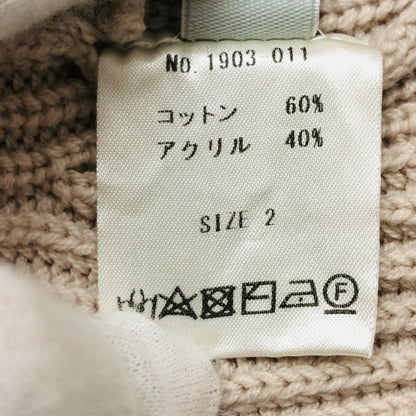 【中古品】【メンズ】 crepuscule クレプスキュール RIB STITCH ZIP CARDIGAN 1903-011 リブステッチ ジップカーディガン ニット 長袖 トップス 147-241128-hn-06-fur サイズ：2 カラー：ベージュ系 万代Net店