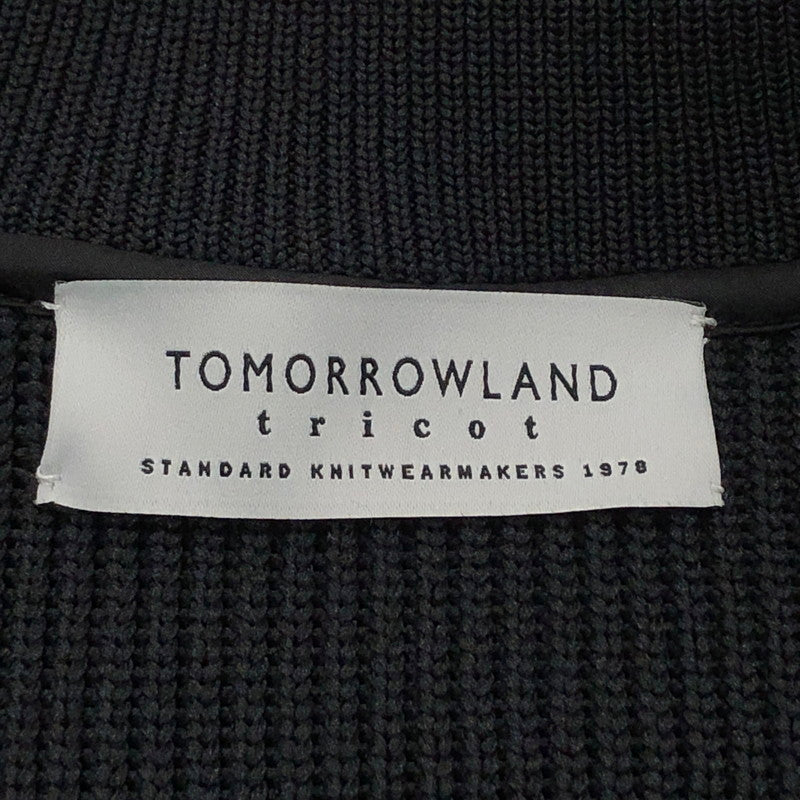 【中古美品】【メンズ】 TOMORROWLAND トゥモローランド 63-08-92-08102 ニットコンビジップアップブルゾン ジャケット アウター 141-241128-hn-01-fur サイズ：M カラー：ブラック 万代Net店