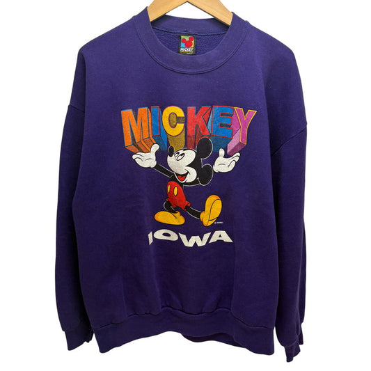 【中古品】【メンズ】 DISNEY ディズニー 90'S MICKEY PRINT SWEATSHIRT ミッキーマウス スウェット トップス トレーナー 146-260519-yt-03-fur サイズ：不明 カラー：パープル 万代Net店