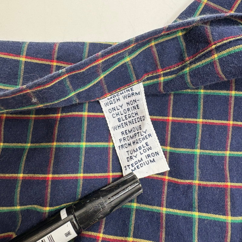 【中古品】【メンズ】 RALPH LAUREN ラルフローレン 90S PONY EMBROIDERY BLAKE LS BD CHECK SHIRT ブレイク 長袖 シャツ 146-260520-yt-02-fur サイズ：XL カラー：ネイビー 万代Net店