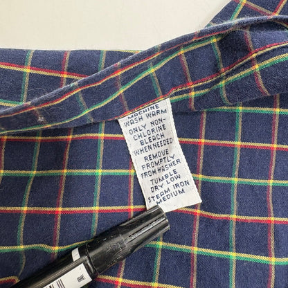 【中古品】【メンズ】 RALPH LAUREN ラルフローレン 90S PONY EMBROIDERY BLAKE LS BD CHECK SHIRT ブレイク 長袖 シャツ 146-260520-yt-02-fur サイズ：XL カラー：ネイビー 万代Net店