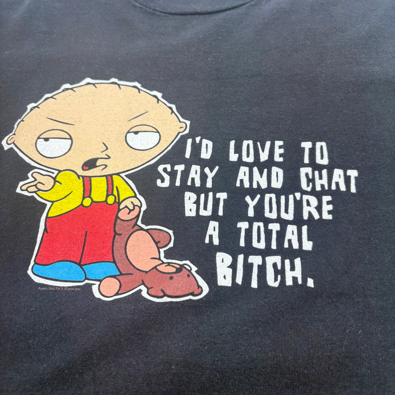 【中古品】【メンズ】 DELTA PRO WEIGHT デルタ プロ ウェイト 00S FAMILY GUY MESSAGE SS TEE ファミリー・ガイ 半袖 トップス 146-260519-yt-02-fur サイズ：S カラー：ブラック 万代Net店