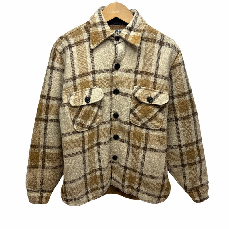 【現状渡し品】【メンズ】 PILE LINED CPO 70S-80S パイル ラインド シーピーオー WOOL CHECK JACKET ウール チェック ジャケット 146-260520-yt-04-fur サイズ：S カラー：ベージュ 万代Net店