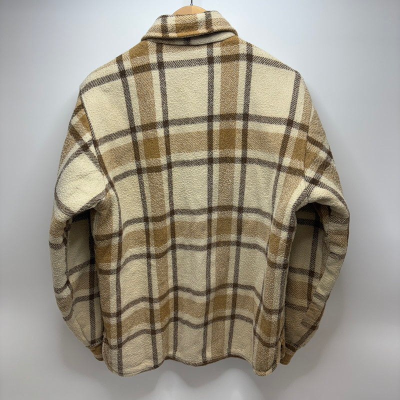【現状渡し品】【メンズ】 PILE LINED CPO 70S-80S パイル ラインド シーピーオー WOOL CHECK JACKET ウール チェック ジャケット 146-260520-yt-04-fur サイズ：S カラー：ベージュ 万代Net店