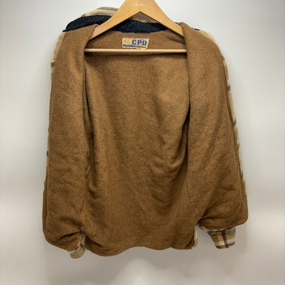 【現状渡し品】【メンズ】 PILE LINED CPO 70S-80S パイル ラインド シーピーオー WOOL CHECK JACKET ウール チェック ジャケット 146-260520-yt-04-fur サイズ：S カラー：ベージュ 万代Net店