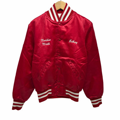 【現状渡し品】【メンズ】 HOLLOWAY ホロウェイ USA製 80S-90S STADIUM JACKET スタジアム ジャケット 146-260520-yt-06-fur サイズ：S カラー：レッド 万代Net店