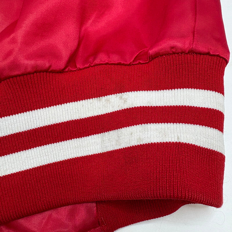 【現状渡し品】【メンズ】 HOLLOWAY ホロウェイ USA製 80S-90S STADIUM JACKET スタジアム ジャケット 146-260520-yt-06-fur サイズ：S カラー：レッド 万代Net店