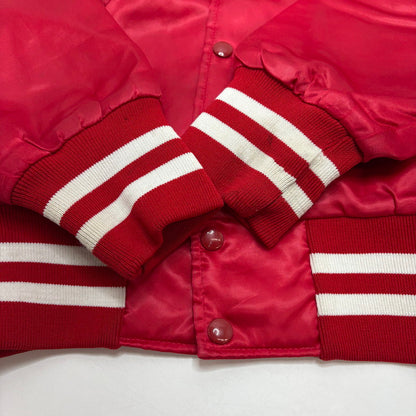 【現状渡し品】【メンズ】 HOLLOWAY ホロウェイ USA製 80S-90S STADIUM JACKET スタジアム ジャケット 146-260520-yt-06-fur サイズ：S カラー：レッド 万代Net店