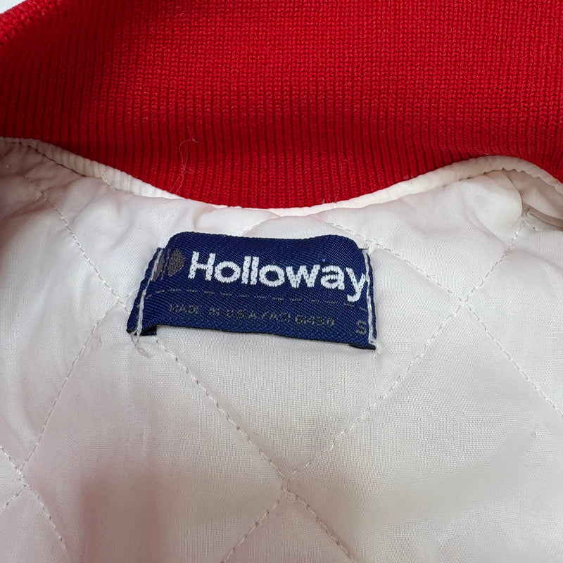 【現状渡し品】【メンズ】 HOLLOWAY ホロウェイ USA製 80S-90S STADIUM JACKET スタジアム ジャケット 146-260520-yt-06-fur サイズ：S カラー：レッド 万代Net店