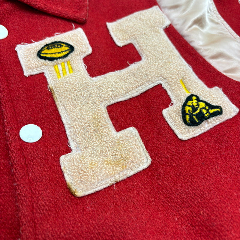 【現状渡し品】【メンズ】 HOLOVAK COUGHLIN ホロヴァーク・コフリン 60S STADIUM JACKET アウター スタジアム ジャケット 146-260520-yt-03-fur サイズ：L カラー：レッド 万代Net店